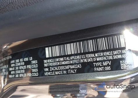 2021 Jeep Renegade 80Th Anniversary 4X4 z USA, uszkodzony, nr VIN ZACNJDBB2MPM40243